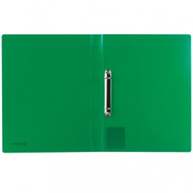Папка на 2 кольцах BRAUBERG 'Office', 32 мм, зеленая, до 250 листов, 0,5 мм, 227501
