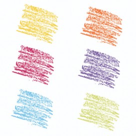 Мел цветной JOVI (Испания), набор 6 шт., для рисования на асфальте, круглый, 1030