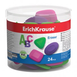 Резинка стирательная ERICH KRAUSE 'ABC', форма ассорти, цвет неон ассорти, 34648