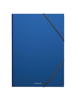 Папка на резинках ERICH KRAUSE 'Classic', А4, до 300 листов, 400 мкм, синяя, 47190