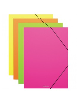 Папка-короб на резинках ERICH KRAUSE 'Neon', А4, 30 мм, до 300 листов, 600 мкм, неоновая, ассорти, 42999