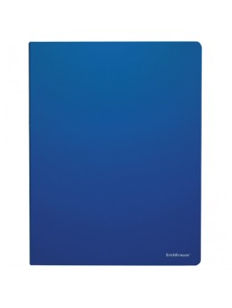 Папка с боковым металлическим прижимом ERICH KRAUSE 'Classic', А4, до 160 листов, 500 мкм, синяя, 43044