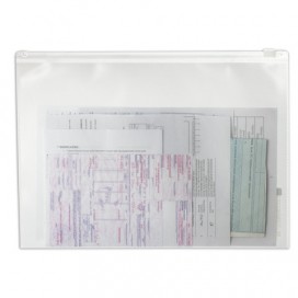 Папка-конверт на молнии B5 (289х214 мм), прозрачная, 0,14 мм, ERICH KRAUSE 'Fizzy', 44418