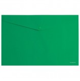 Папка-конверт с кнопкой ERICH KRAUSE 'Classic', A4, до 120 листов, непрозрачная, зеленая, 0,18 мм, 47111