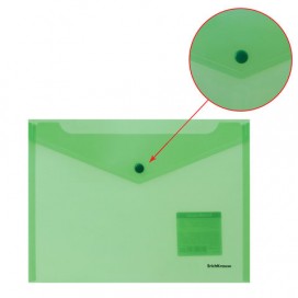 Папка-конверт с кнопкой формат B5 (282х229 мм), прозрачная, ассорти, 0,18 мм, ERICH KRAUSE 'Classic', 47052