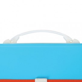 Портфель пластиковый BRAUBERG 'Joy', А4 (330х245х35 мм), 13 отделений, с окантовкой, индексные ярлыки, бирюзовый, 227976