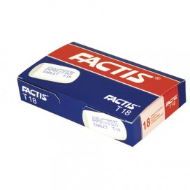 Резинка стирательная FACTIS Tablet T 18 (Испания), скошенный край, 45х28х13 мм, синтетический каучук, CMFT18