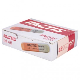 Резинка стирательная FACTIS IM 48 (Испания), прямоугольная, двуцветная, 62х15х8 мм, синтетический каучук, CCFIM48