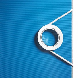 Папка-регистратор LEITZ 'Active WOW', механизм 180°, полифом, 82 мм, синяя, 11060036