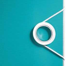 Папка-регистратор LEITZ 'Active WOW', механизм 180°, полифом, 82 мм, бирюзовая, 11060051