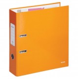 Папка-регистратор LEITZ, механизм 180°, с покрытием пластик, 80 мм, оранжевая, 10101245