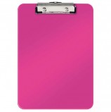 Доска-планшет LEITZ 'WOW', с верхним прижимом, A4, 320х228 мм, пластик, 1,7 мм, розовая, 39710023