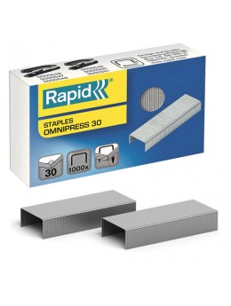 Скобы для степлера RAPID 'Omnipress 30' №24/6, 1000 штук, в картонной коробке, до 30 листов, 5000559