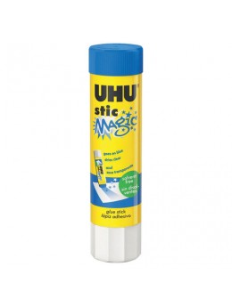 Клей-карандаш UHU STIC MAGIC, 8,2 г, обесцвечивающийся, цветной, 75