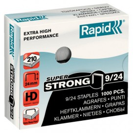 Скобы для степлера RAPID HD210 'Super Strong' №9/24, 1000 штук, в картонной коробке, до 210 листов, 24871800