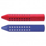 Резинка стирательная FABER-CASTELL 'Grip 2001', трехгранная, 90x15x15 мм, красная/синяя, 187101