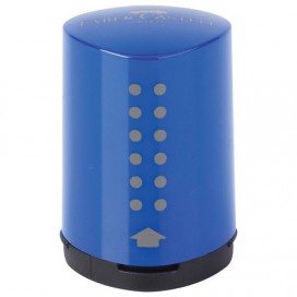 Точилка FABER-CASTELL 'Grip 2001 Mini', с контейнером, пластиковая, красная/синяя, 183710
