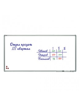 Доска магнитно-маркерная (120х240 см), алюминиевая рамка, лаковое покрытие, '2х3' (Польша), TSA1224