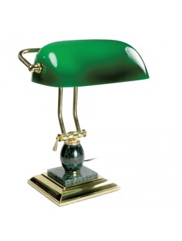 Светильник настольный из мрамора GALANT, основание - зеленый мрамор с золотистой отделкой, 231488