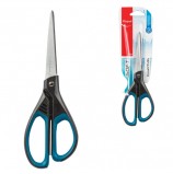 Ножницы MAPED (Франция) 'Essentials Soft', 210 мм, прорезиненные ручки, черно-синие, европодвес, 469210, 468310