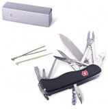 Подарочный нож VICTORINOX 'Work champ', 111 мм, складной, с фиксирующимся лезвием, черный, 21 функция, 0.9064.3