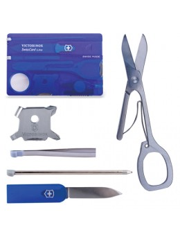Подарочный набор 'Швейцарская Карта' VICTORINOX 'Swiss Card Lite', полупрозрачная синяя, 13 функций, 0.7322.T2 Подарочный набор 'Швейцарская Карта' VICTORINOX 'Swiss Card Lite', полупрозрачная синяя, 13 функций, 0.7322.T2