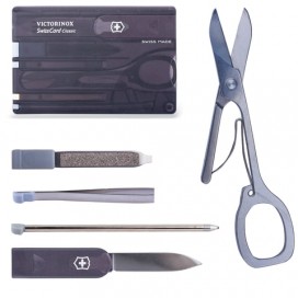 Подарочный набор 'Швейцарская Карта' VICTORINOX 'Swiss Card Onyx', полупрозрачная, черная, 11 функ., 0.7133.T3
