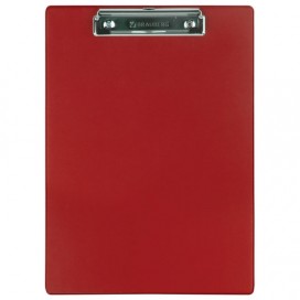 Доска-планшет BRAUBERG 'NUMBER ONE' с прижимом А4 (228х318 мм), картон/ПВХ, БОРДОВАЯ, 232219