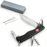 Подарочный нож VICTORINOX 'Nomad', 111 мм, складной, с фиксирующимся лезвием, черный, 11 функций, 0.8353.3