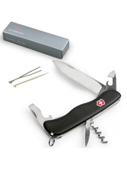 Подарочный нож VICTORINOX 'Nomad', 111 мм, складной, с фиксирующимся лезвием, черный, 11 функций, 0.8353.3 Подарочный нож VICTORINOX 'Nomad', 111 мм, складной, с фиксирующимся лезвием, черный, 11 функций, 0.8353.3
