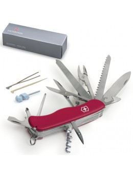 Подарочный нож VICTORINOX 'Work champ', 111 мм, складной, с фиксирующимся лезвием, красный, 21 функция, 0.9064 Подарочный нож VICTORINOX 'Work champ', 111 мм, складной, с фиксирующимся лезвием, красный, 21 функция, 0.9064