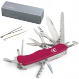 Подарочный нож VICTORINOX 'Hercules', 111 мм, складной, с фиксирующимся лезвием, красный, 18 функций, 0.9043