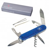 Подарочный нож VICTORINOX 'Spartan', 91 мм, складной, прозрачный синий, 12 функций, 1.3603.Т2