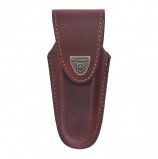 Подарочный чехол для ножей VICTORINOX, кожа, коричневый, на липучке, фиксирующееся лезвие, толщина 4-6 уровней, 4.0538