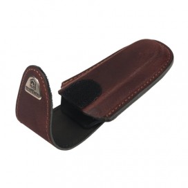 Подарочный чехол для ножей VICTORINOX, кожа, коричневый, на липучке, фиксирующееся лезвие, толщина 4-6 уровней, 4.0538
