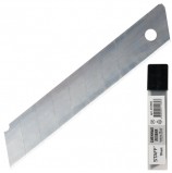 Лезвия для ножей 18 мм КОМПЛЕКТ 10 ШТ., толщина лезвия 0,38 мм, в пластиковом пенале, STAFF, 235466