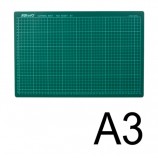 Коврик-подкладка настольный для резки А3 (450х300 мм), сантиметровая шкала, зеленый, 3 мм, KW-trio, -9Z201