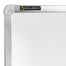 Доска магнитно-маркерная (60х90 см), алюминиевая рамка, ГАРАНТИЯ 10 ЛЕТ, РОССИЯ, BRAUBERG стандарт, 235521