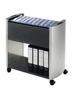 Тележка для подвесных папок DURABLE, на 80 папок, А4 (695х738х380 мм), цвет серебристый/угольный, 235585 Тележка для подвесных папок DURABLE, на 80 папок, А4 (695х738х380 мм), цвет серебристый/угольный, 235585