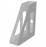 Лоток вертикальный для бумаг СТАММ 'Актив' (253х70х250 мм), серый, ЛТ510