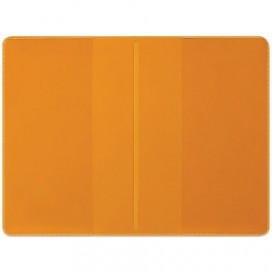 Обложка для проездного билета, ПВХ, 123х94 мм, ассорти (прозрачный синий, желтый, оранжевый), ДПС, 1785.250.Ф