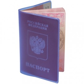 Обложка для паспорта полупрозрачная, ПВХ, цвет ассорти, ОД3-19