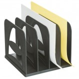 Лоток-сортер для бумаг СТАММ, 4 отделения, сборный, черный, СО02