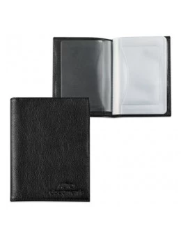 Бумажник водителя BEFLER 'Грейд', натуральная кожа, тиснение, 6 пластиковых карманов, черный, BV.1.-9
