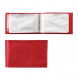 Визитница карманная BEFLER 'Ящерица', на 40 визитных карт, натуральная кожа, тиснение, красная, V.30.-3