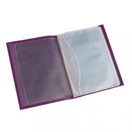 Бумажник водителя BEFLER 'Гипюр', натуральная кожа, тиснение, 6 пластиковых карманов, фиолетовый, BV.38.-1