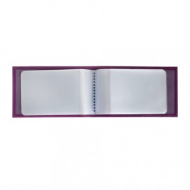 Визитница карманная BEFLER 'Гипюр' на 40 визиток, натуральная кожа, тиснение, фиолетовая, V.43.-1