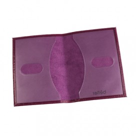 Обложка для паспорта BEFLER 'Гипюр', натуральная кожа, тиснение, фиолетовая, O.32.-1