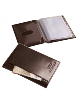 Бумажник водителя BEFLER 'Classic', натуральная кожа, тиснение, 6 пластиковых карманов, коричневый, BV.25.-1