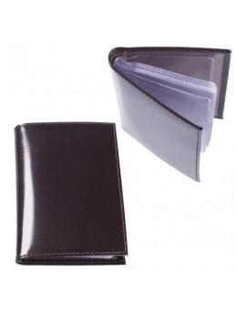 Визитница карманная BEFLER 'Classic' на 40 визитных карт, натуральная кожа, коричневая, V.32.-1